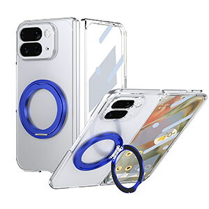 Google Pixel 10 Pro Fold �N���A �P�[�X �J�o�[ �����O�t�� �X�^���h�@�\ TPU&PC�f�� �ϏՌ��J�o�[ �����h�~ �����h�~ �����₷�� ���p �O�[�O�� �s�N�Z�� Pixel 10 Pro Fold �N���A�P�[�X �������� ����