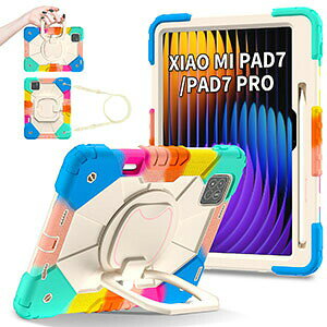 Xiaomi Pad 8 / Pad 8 Pro 11.2�^(�C���`) �P�[�X �ϏՌ� �J�o�[ TPU&PC�f�� �����O�t�� �X�^���h�@�\ �Ռ��z�� �X�g���b�v�t�� ���X�g�X�g���b�v ���p �l�C �������� ������� �y�� �ی�P�[�X �V���I