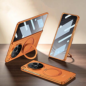 OPPO Find N6 �P�[�X �ϏՌ� �J�o�[ �����O�t�� �X�^���h�@�\ �J���������Y�ی� �܂肽���݌^ �V���v�� �v���X�`�b�N �n�[�h�P�[�X �y�� ���^ �ϏՌ��J�o�[ Find N6 �N���A �P�[�X �t�B������� �w