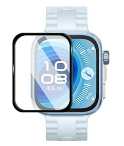 2���� HUAWEI Watch Fit5/Watch Fit5 Pro �t���ی�t�B���� PET�f�� �\��t���ȒP ������ �w��h�~ ��U�h�~ �L�Y�h�~ �ϏՌ� �C�A�h�~ �^�b�`�����x ���E���h�G�b�W �ی�t�B����