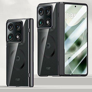Motorola Razr Fold �N���A �P�[�X �ϏՌ� �J�o�[ �ی�P�[�X PC&�����K���X �O�ʋ����K���X ���� ���b�L �w�ʃJ�o�[ ���C�[�d �[�d�Ή� �����h�~ �X�}�z�ی�P�[�X �ϏՌ��J�o�[ �������� ������