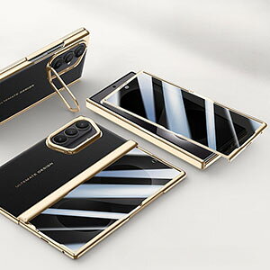 Galaxy Z Fold8 Ultra �P�[�X ���b�L �q���W�ی� �O�ʋ����K���X �t�B������̌^ �����Y �X�^���h�@�\ �M�����N�V�[ Z �t�H�[���h8 �E���g�� �J�o�[ PC+PU �f�� �܂肽���݌^ �X�}�z�P�[�X �ϏՌ� ��