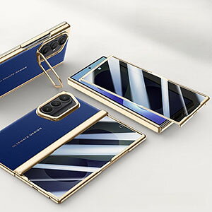 Galaxy Z Fold8 Ultra �P�[�X ���b�L �q���W�ی� �O�ʋ����K���X �t�B������̌^ �����Y �X�^���h�@�\ �M�����N�V�[ Z �t�H�[���h8 �E���g�� �J�o�[ PC+PU �f�� �܂肽���݌^ �X�}�z�P�[�X �ϏՌ� ��