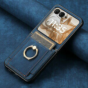 Motorola moto razr 60/60S/60D razr 60 Ultra �P�[�X �ϏՌ� �J�o�[ PC&PU���U�[ �����O�t�� �X�^���h�@�\ �J�[�h���[ �w�ʃ��U�[�� CASE �w��h�~ �������� ������� �Y��� �J���t�� �N�₩�� ���g���[�� 