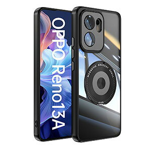 OPPO Reno13 A (CPH2699) �P�[�X �N���A �����O�t�� 360�x��]�ł��܂� ���m13 A �P�[�X �ϏՌ� �J�o�[ �Ў莝���ɕ֗��� �X�^���h�@�\ ���� �\�t�g�P�[�X �l�p�ی� �X�g���b�v�z�[���t�� ���� �w�ʃJ