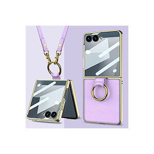 Galaxy Z Flip7 5G �P�[�X �J�o�[ �����h�~ PC+�����t�B���� ���U�[�� �v���X�`�b�N�� �X�g���b�v�t�� ���|�� �V�����_�[ �X�}�z�ی�P�[�X �����O�t�� �X�g���b�v�z�[���t�� �ϏՌ��J�o�[ �T���X