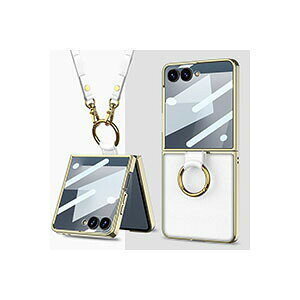 Galaxy Z Flip7 5G �P�[�X �J�o�[ �����h�~ PC+�����t�B���� ���U�[�� �v���X�`�b�N�� �X�g���b�v�t�� ���|�� �V�����_�[ �X�}�z�ی�P�[�X �����O�t�� �X�g���b�v�z�[���t�� �ϏՌ��J�o�[ �T���X