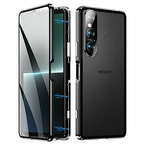 xperia1 vii �P�[�X 10 VII �N���A �P�[�X �ϏՌ� �J�o�[ �ی�P�[�X �l�C ���� �S�ʕی� �A���~�o���p�[ �y�� �}�O�l�b�g���� �_�u�����S���b�N�t�� �O�㋭���K���X�ی� �ȒP���E ���C�݌v �J��