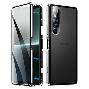 xperia1 vii �P�[�X 10 VII �N���A �P�[�X �ϏՌ� �J�o�[ �ی�P�[�X �l�C ���� �S�ʕی� �A���~�o���p�[ �y�� �}�O�l�b�g���� �_�u�����S���b�N�t�� �O�㋭���K���X�ی� �ȒP���E ���C�݌v �J��