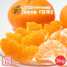 益田農園直送 甘平 かんぺい みかん 内容量3kg 愛媛産 訳ありみかん不揃い 傷 汚れ有 カラマンダリン フルーツ 美味しいみかん 果物 くだもの 温州みかん 柑橘類 かんきつ 食品ロス 産地直送【送料無料(一部地域除く)】