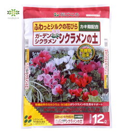 【 ガーデンシクラメン・シクラメンの土 48L（ 12L×4袋 ）】 送料無料 花ごころ 有機 リン酸 カルシウム成分 カリ成分 水の腐敗を防止 排水性 水はけ良い 根が傷まない 長持ち 室内 市販 土 鉢植え 植え替え 園芸 ガーデニング 土日祝営業