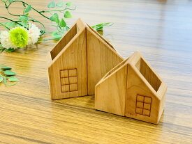 増田桐箱店 ペンのお家 ペン立て 大サイズ デスク 収納 ティスプーン入れ スティックシュガー ティータイム マブネットタイプ おしゃれ 木製 北欧