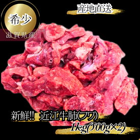 食肉センター直送 近江牛肺 バサ フワ カット済 合計1kg 500g×2 数量限定 希少 ホルモン もつ モツ 鍋の具材 牛ホルモン お取り寄せ 小分けで便利 牛肉 煮込み もつ鍋 モツ鍋 ホルモン天ぷら 牛もつ 牛モツ 焼肉ホルモン 肺 フワ 牛 ホルモン焼き 送料無料 プロトン冷凍