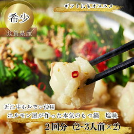 食肉センター直送 ホルモン屋が作った本気のもつ鍋 塩味 2回分 4～6人前 近江牛 モツ鍋 ギフト プレゼント 母の日 もつ鍋セット もつ鍋ギフト お取り寄せ 内祝い お返し 冷凍グルメ 美味しい 塩もつ鍋 国産牛ホルモン 冷凍ホルモン鍋 母の日ギフト食べ物 贈り物 プロトン冷凍