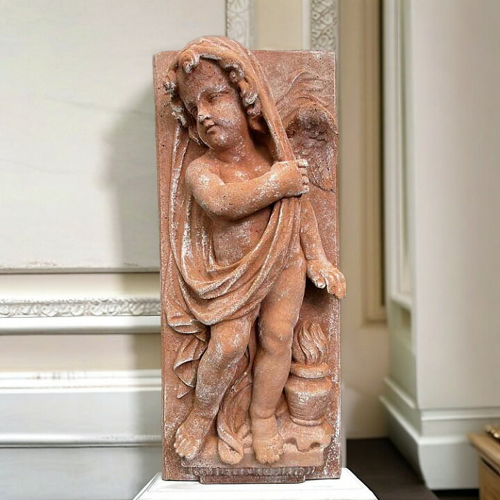 楽天市場】イタリア製 テラコッタ レリーフ 天使のパネル 大きい  