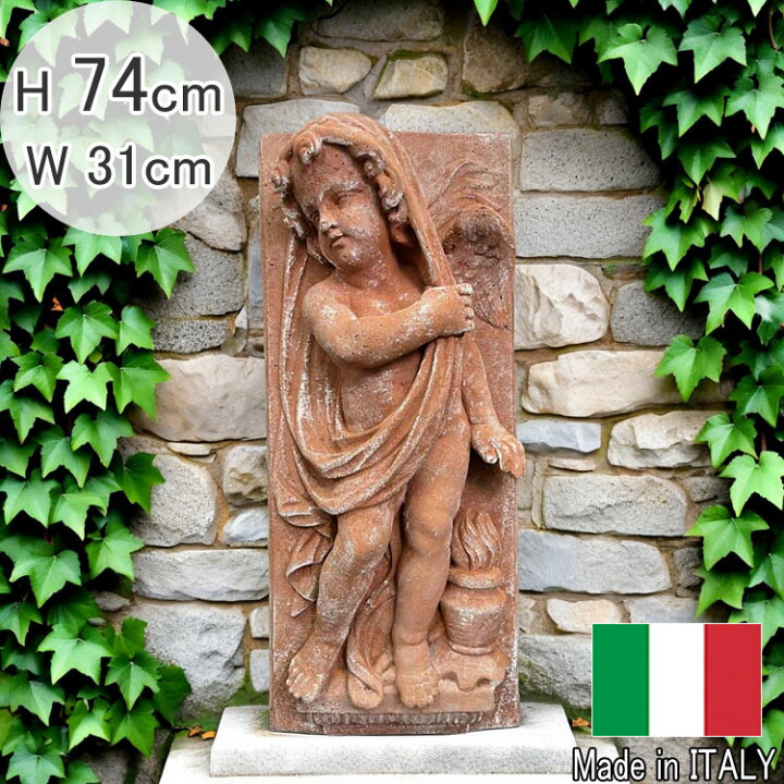 楽天市場】イタリア製 テラコッタ レリーフ 天使のパネル 大きい  