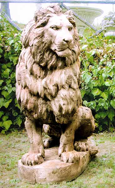 楽天市場】イタリア製動物像（ガーデン オーナメント） ライオン