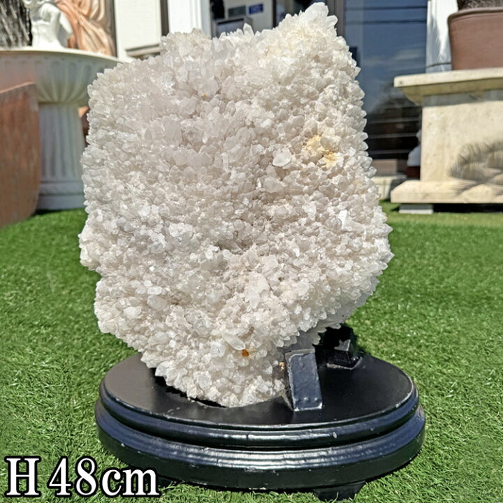 楽天市場】天然 水晶 クラスター 原石 台座付き 高さ約48cm 約22.7kg 