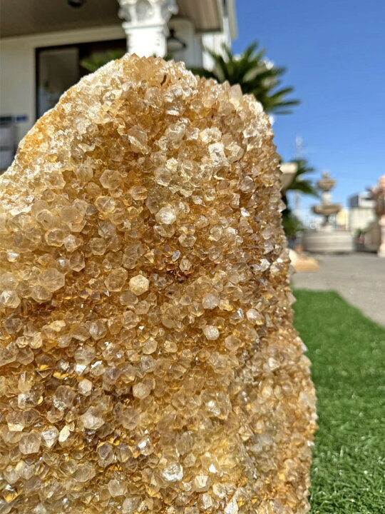 楽天市場】天然 黄金 水晶 クラスター 約37.1kg 高さ約39cm 送料無料 