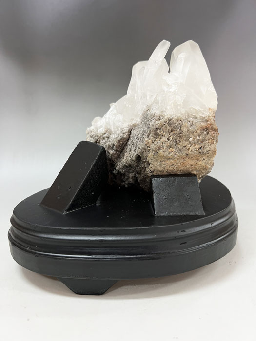 天然水晶 クラスター 約3.5kg ロッククリスタル 塊 送料無料 パワーストーン 3500g 風水 浄化 台座付 原石 天然石 置物  マスキ