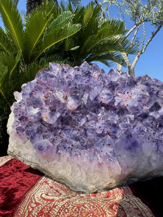 楽天市場】天然 アメジスト 紫水晶 原石 大きい クラスター 約5.6kg 幅 