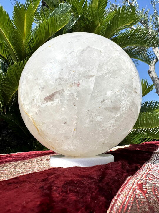 楽天市場】天然水晶 大きい 丸玉 珠 約7.9kg 直径約18cm 送料無料 