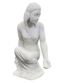 イタリア製 手を差し延べる女性像 石像 オブジェ 高さ約42cm made in itary mod1268 彫刻 置物 Kosmolux コスモラックス 大理石彫塑