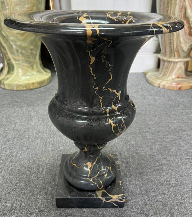 楽天市場】天然大理石 花瓶 飾り壺 高さ約38cm 天然石の美しさ 壺 花 