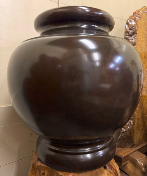 楽天市場】送料無料 紫檀 火鉢 (大) 高さ約60cm 直径約53cm 天然木 
