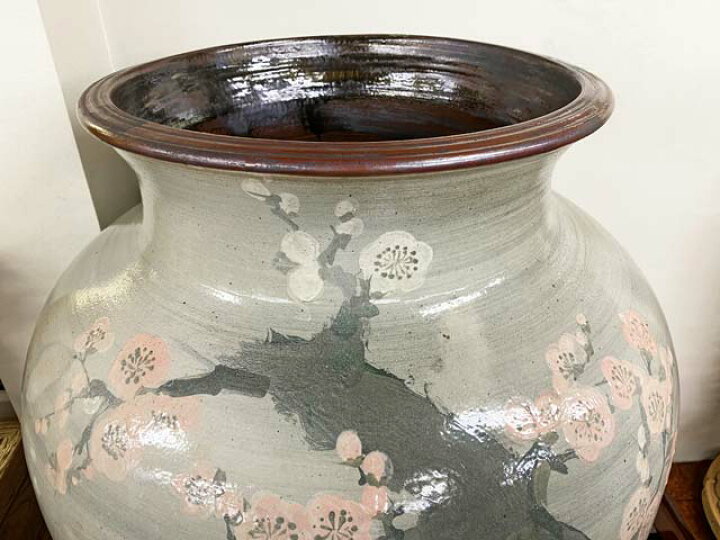楽天市場】大迫力 圧巻の益子焼大壺 窯元：よこやま 美品 高さ約1m6cm  
