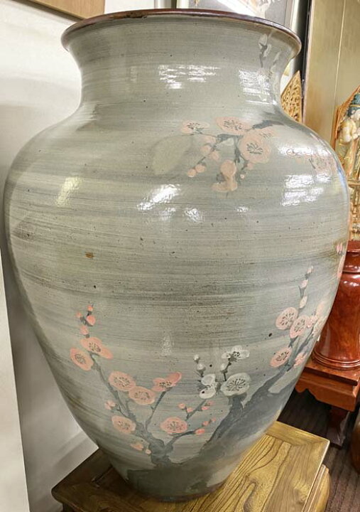 楽天市場】大迫力 圧巻の益子焼大壺 窯元：よこやま 美品 高さ約1m6cm 