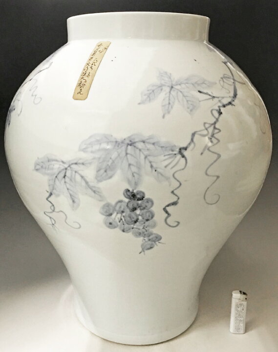 楽天市場】李朝 青花葡萄文白磁大壺 高さ約52cm 韓国 朝鮮 陶磁器 希少 