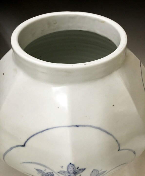 楽天市場】李朝 青花窓絵草花文面取壺 全高約29cm 韓国 朝鮮 陶磁器 