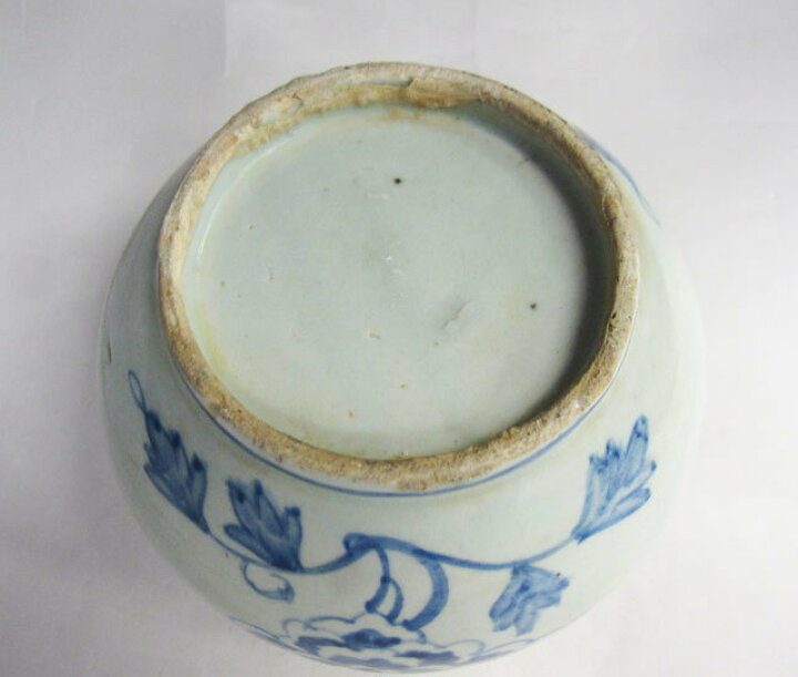 楽天市場】李朝 青花 菊花文壺 古美術 朝鮮 高さ10cm 韓国 染付 小壺 