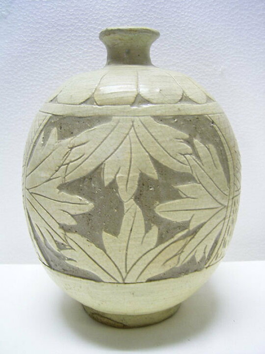 楽天市場】鶏龍山 粉青沙器 掻落扁壺 高さ約21cm 李朝 韓国 朝鮮 美品 