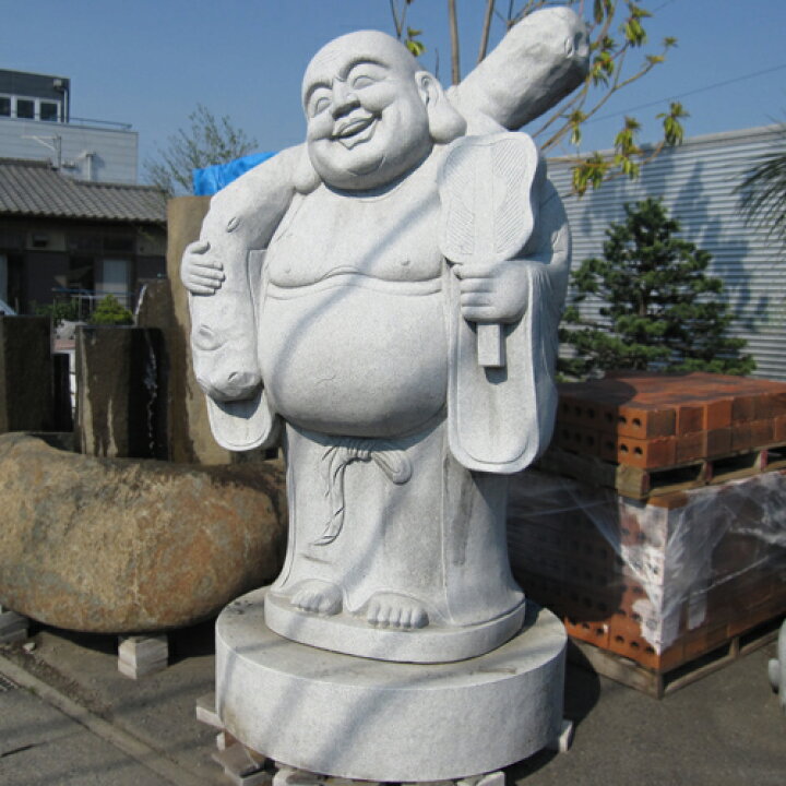 楽天市場】御影石彫刻 布袋 石像 高さ約2m55cm 七福神 石仏 幸福の象徴 