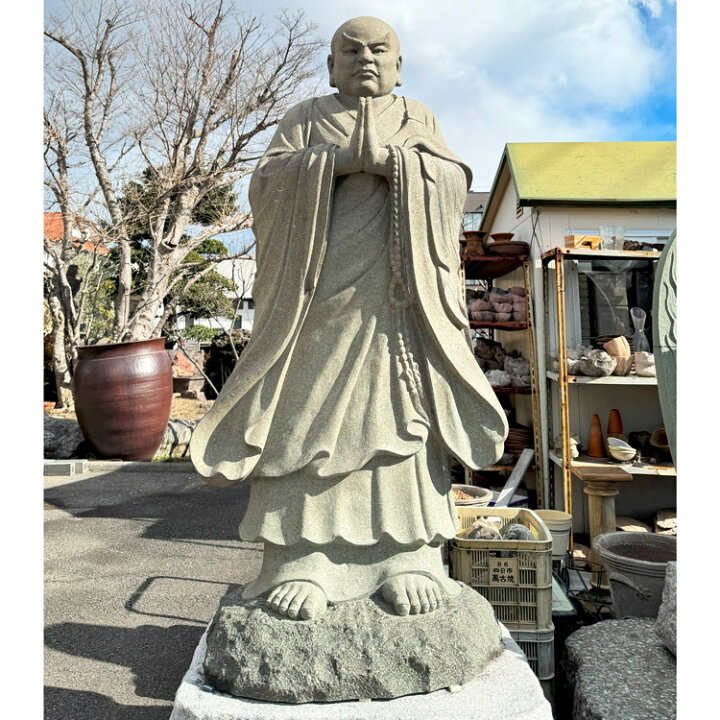 楽天市場】日蓮聖人像 石像 高さ約2m 立像 仏像販売 仏像 石仏 青 