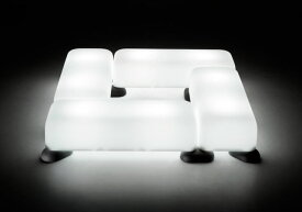 イタリア製デザイナーズファニチャー モモ・ベンチ ライト付き 本体のみ (長さ約156cm 高さ約32cm) ユーロ3 プラストコレクション EP-6412L Plust Collection Momo Bench Light オブジェ