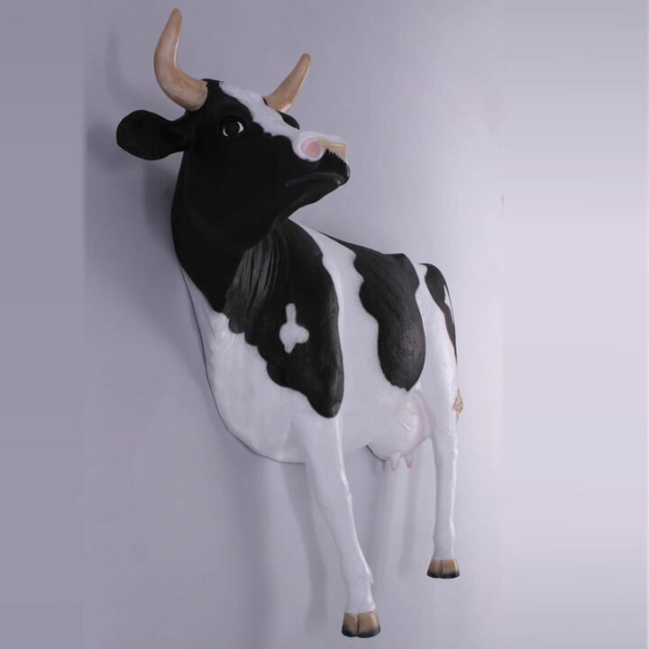 楽天市場】壁掛け原寸大の牛 Cow Life Size Wall Decor 強化 