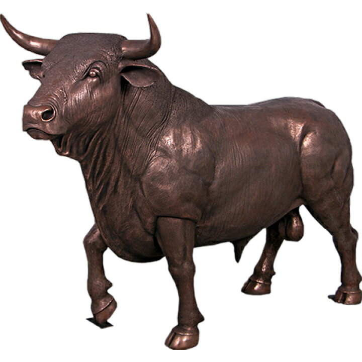 楽天市場】スペインの闘牛 ブロンズ仕上げ Spanish Fighting Bull 強化  
