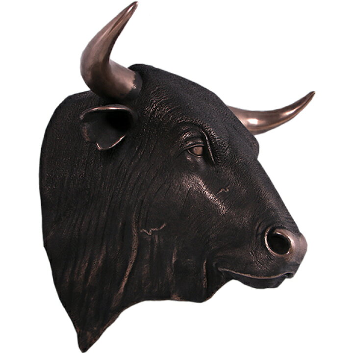 楽天市場】黒毛牛の頭部 壁掛け（ブロンズ） Spanish Fighting Bull  