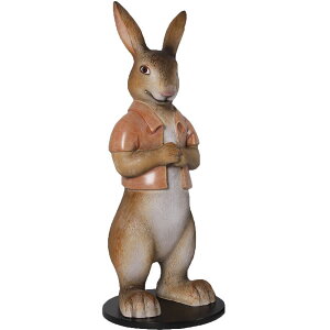�����𒅂��E�T�M Rob Rabbit w/ Short Jacket �����v���X�`�b�N�iFRP�j �A�[�g�I�u�W�F ������65cm �C���e���A ���� �� �A�j�}�� �u�� �e �I�[�i�����g �\ ���� �X�� �f�B�X�v���C ������ �C�x���g fr18