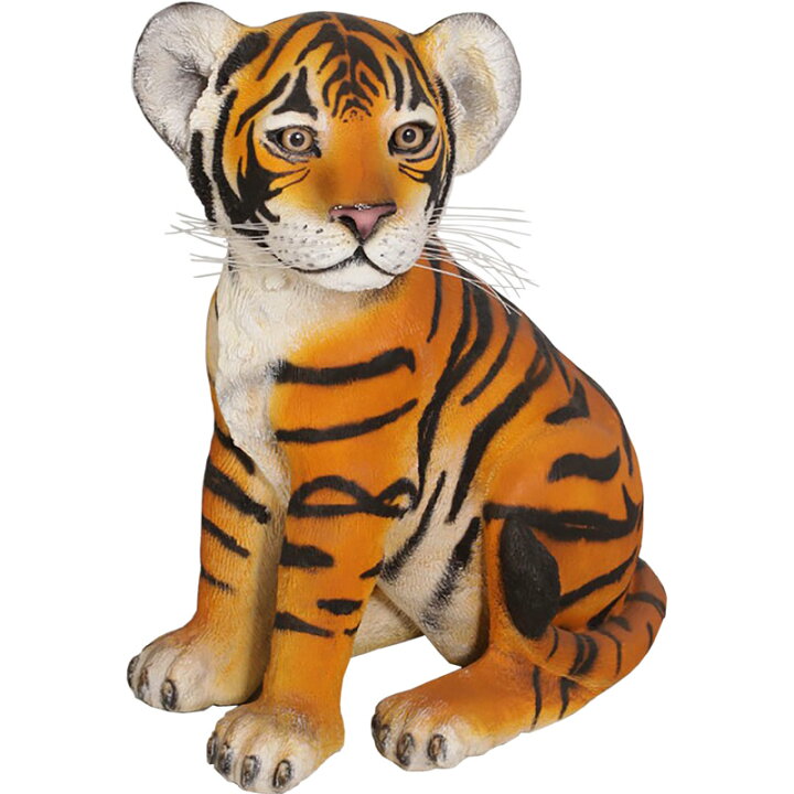 楽天市場】FRPアニマルオブジェ 子タイガーのいたずら Tiger Cub 