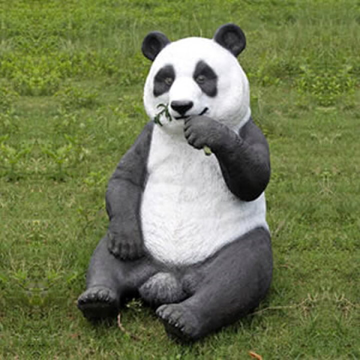 楽天市場】FRPアニマルオブジェ パンダ Eating Panda リアル 実物大 