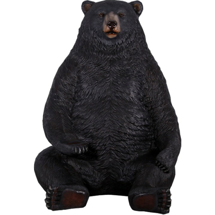 楽天市場】FRPアニマルオブジェ 巨大な黒クマ Sitting Black Bear 