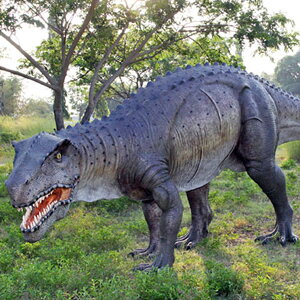 FRP恐竜オブジェ ポストスクス Postosuchus 実物大 リアル 置物 三畳紀 主竜類 爬虫類 標本 博物館 巨大 フィギュア 店舗 大きい ガーデン 庭 オーナメント 喫茶店 レストラン 飲食店 室内 動物園