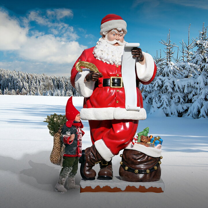 楽天市場】リストを見るサンタクロース 高さ285cm Santa 9ft w/ Wish 