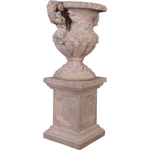 Ԗ͗l̚itj[}Xg[dグ Floral Scrolled Urn on Base FRPA[gIuWF H147cm ^ v^[ Ԕ Jbv^ m  u K[f I[ig   和  |[