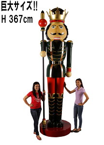 Ȃ݊l`̉liEɏj Nutcracker 12ft with Scepter in Right Hand 3m67cm vX`bNiFRPj A[gIuWF  I[ig u K[f [sA  A