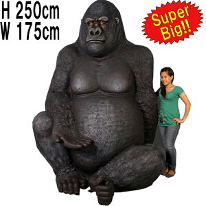 Vo[obNS Silverback Gorilla Jumbo vX`bN (FRP) A[gIuWF 2m50cm̋S A   u y K[fjO I[ig  O O  傫 tBM